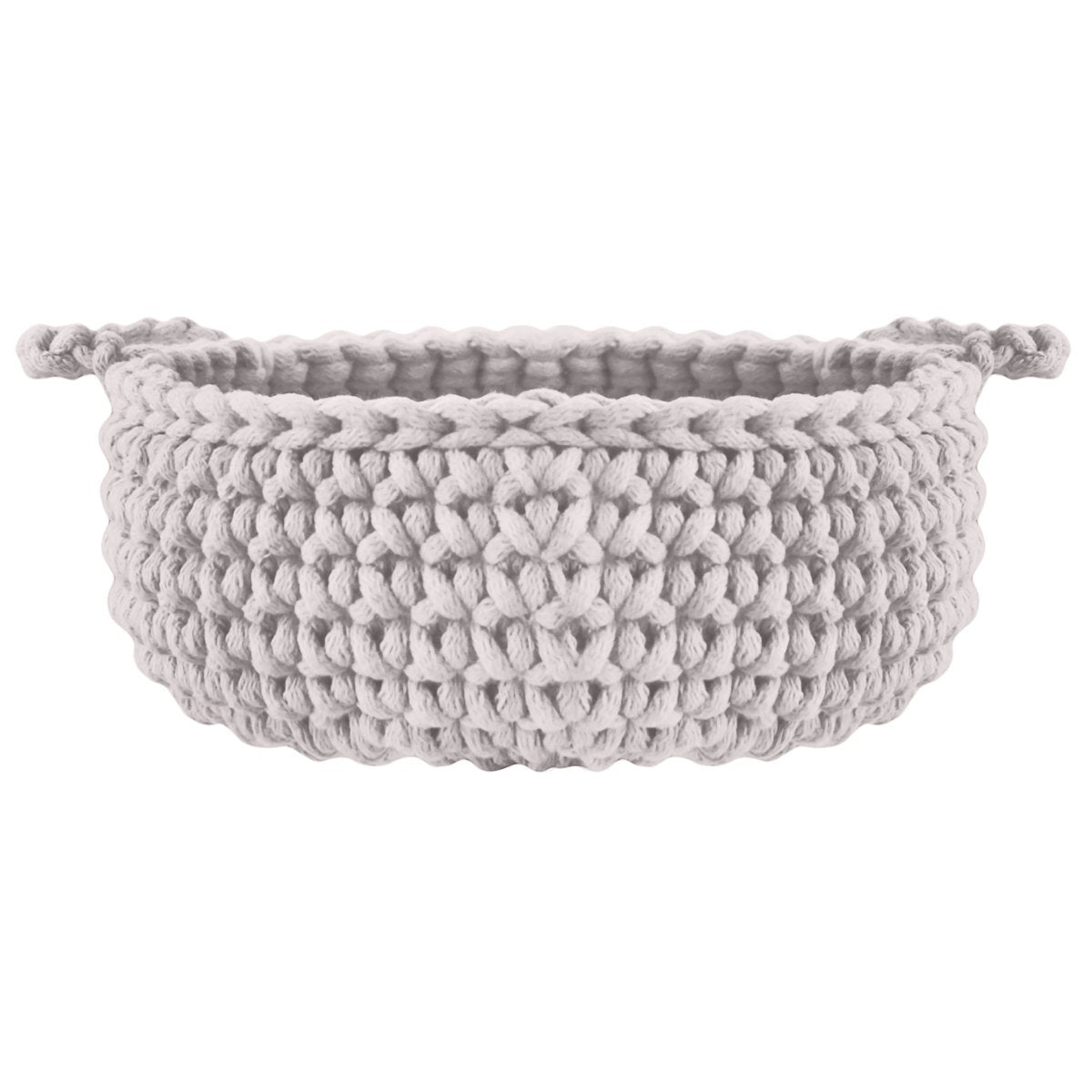 Crochet flat basket, Small | OATMEAL - Zuri House