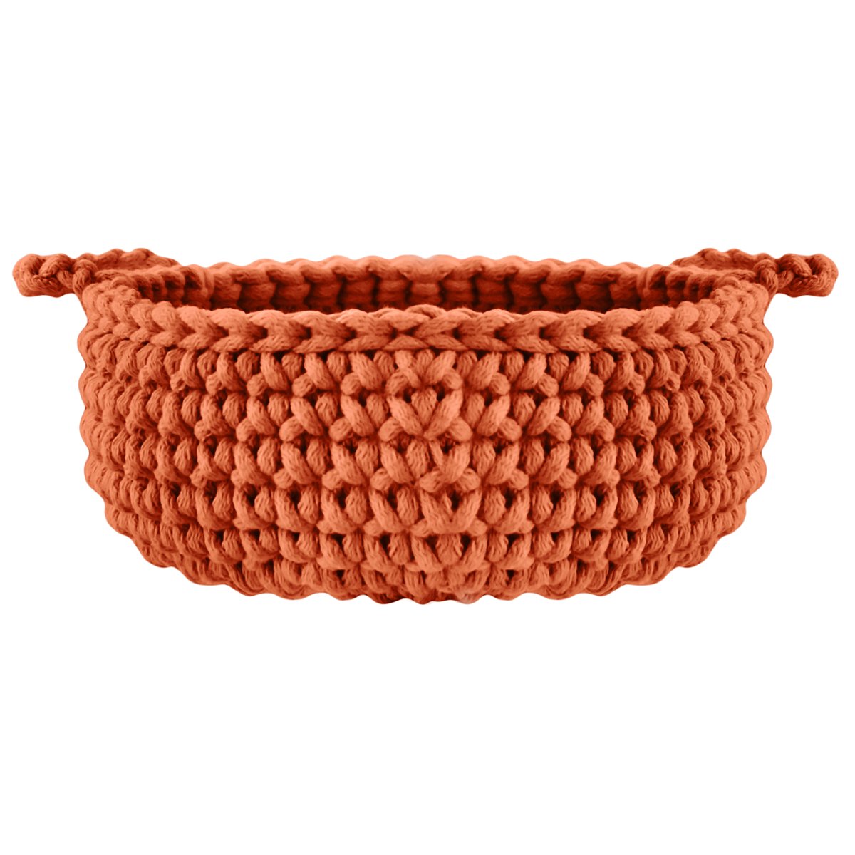 Crochet flat basket, Small | PUMPKIN - Zuri House