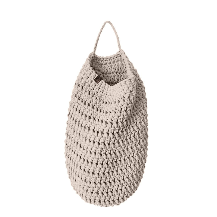 Crochet hanging bag, Large | BEIGE - Zuri House