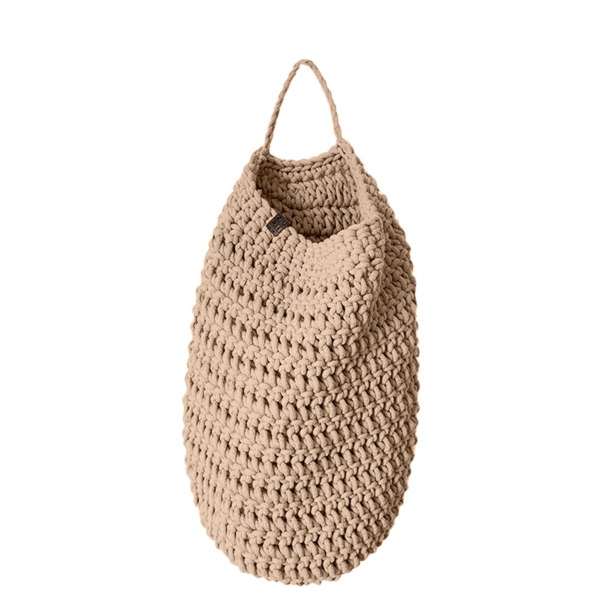 Crochet hanging bag, Large | CARAMEL - Zuri House