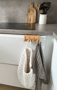 Crochet hanging bag, Large | IVORY - Zuri House