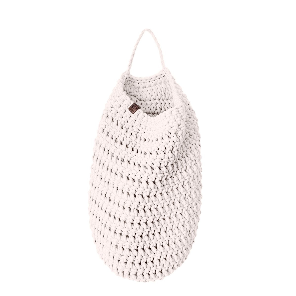 Crochet hanging bag, Large | IVORY - Zuri House