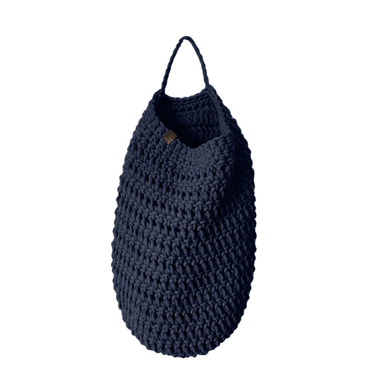 Crochet hanging bag, Large | NAVY BLUE - Zuri House
