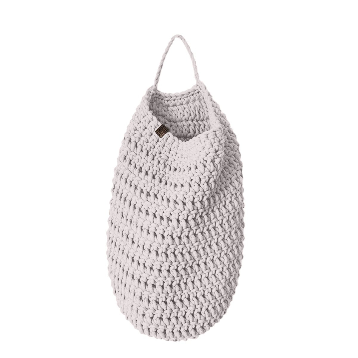 Crochet hanging bag, Large | OATMEAL - Zuri House