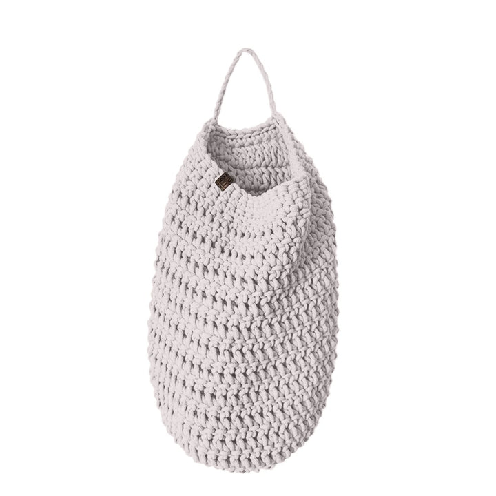 Crochet hanging bag, Large | OATMEAL - Zuri House