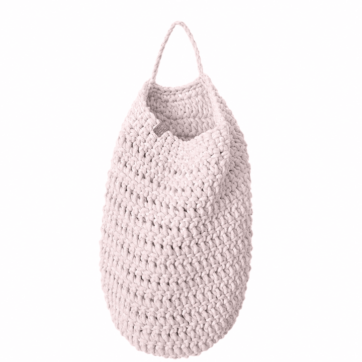 Crochet hanging bag, Large | PALE PINK - Zuri House