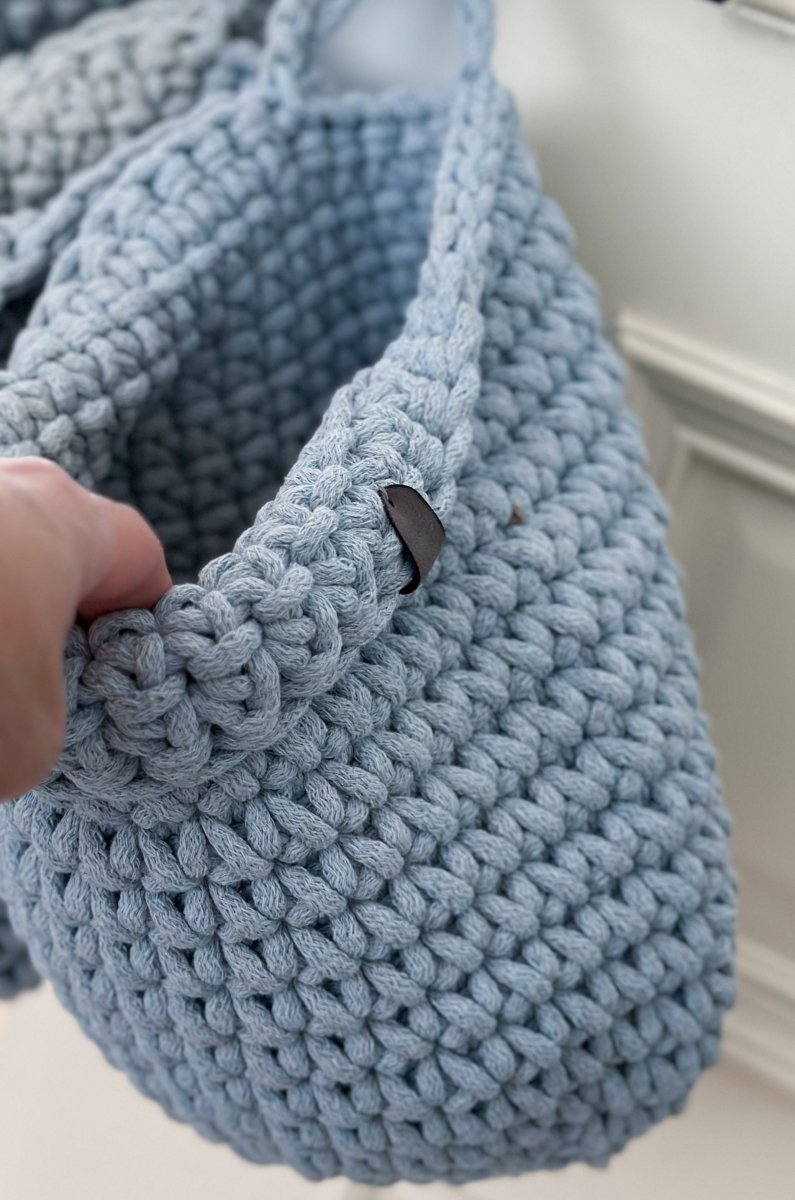 Crochet hanging bags | BABY BLUE - Zuri House