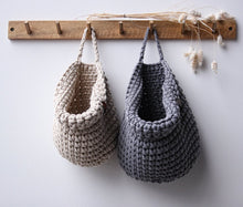 Crochet hanging bags | BEIGE - Zuri House