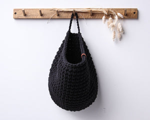 Crochet hanging bags | BLACK - Zuri House