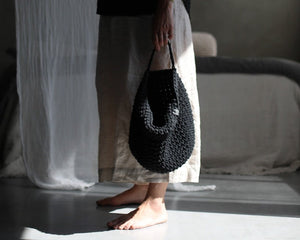 Crochet hanging bags | BLACK - Zuri House