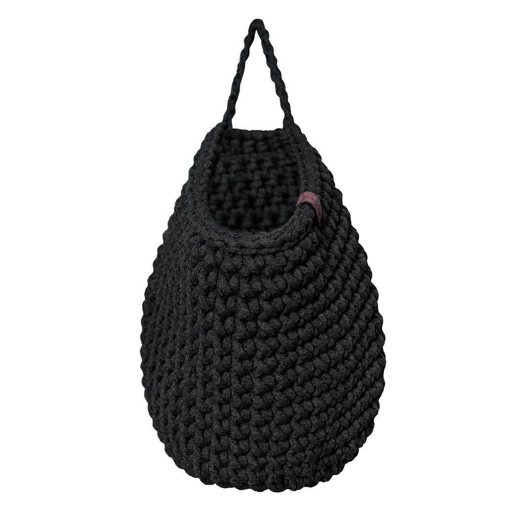 Crochet hanging bags | CHARCOAL - Zuri House
