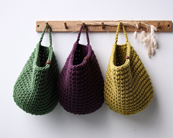 Crochet hanging bags | GOLDEN KIWI - Zuri House