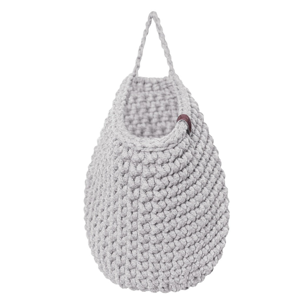 Crochet hanging bags | LIGHT GREY - Zuri House