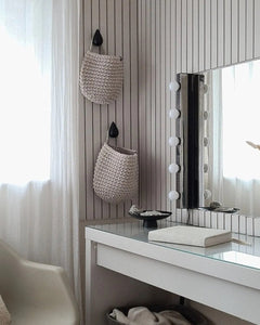 Crochet hanging bags | OATMEAL - Zuri House