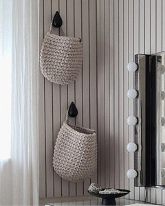 Crochet hanging bags | OATMEAL - Zuri House
