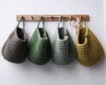 Crochet hanging bags | OLIVE GREEN - Zuri House