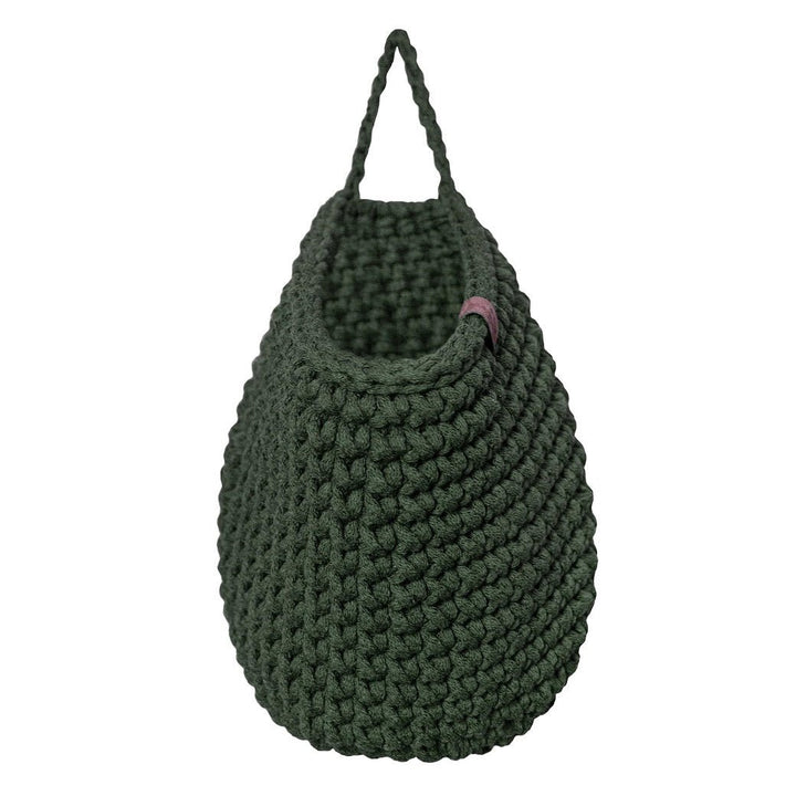 Crochet hanging bags | OLIVE GREEN - Zuri House