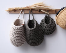 Crochet hanging bags | OLIVE GREEN - Zuri House