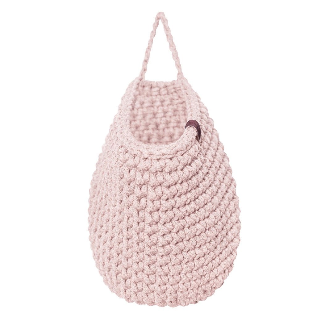 Crochet hanging bags | PALE PINK - Zuri House