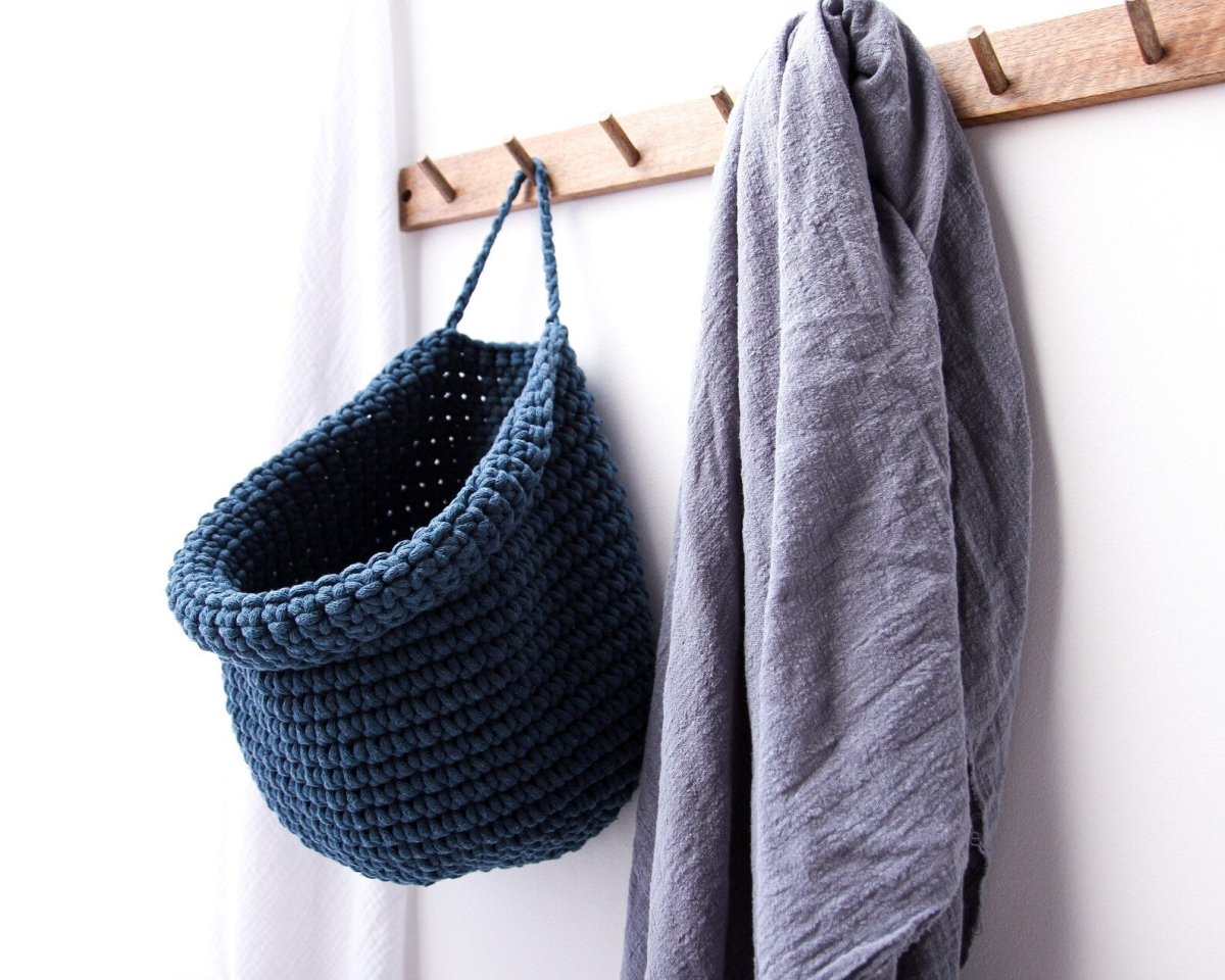 Crochet hanging bags | PETROL - Zuri House