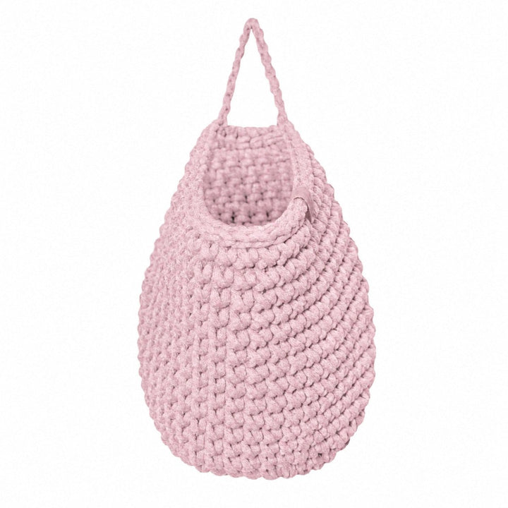 Crochet hanging bags | POWDER PINK - Zuri House