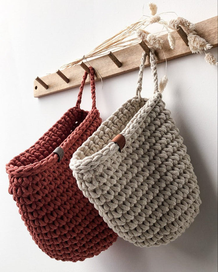 Crochet hanging bags | TERRACOTTA - Zuri House