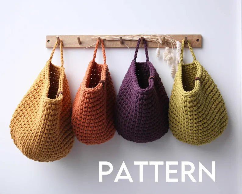 Crochet hanging basket PATTERN - Zuri House