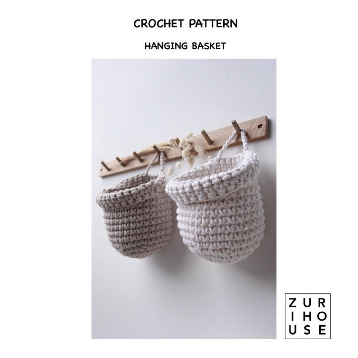 Crochet hanging basket PATTERN - Zuri House