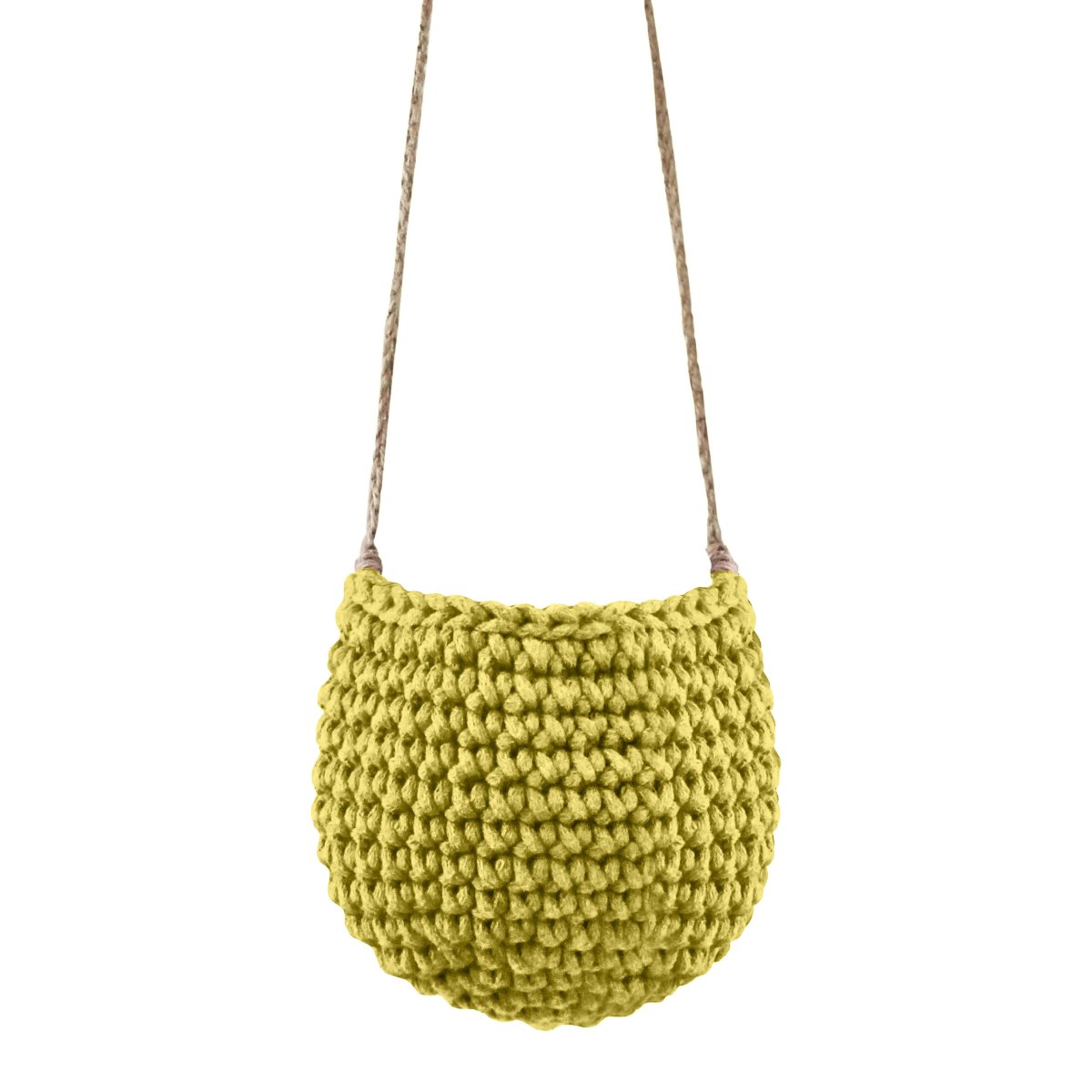 Crochet hanging basket, Small | GOLDEN KIWI - Zuri House