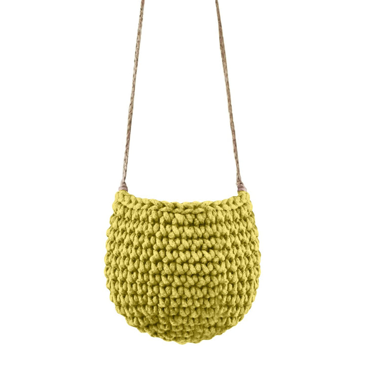 Crochet hanging basket, Small | GOLDEN KIWI - Zuri House