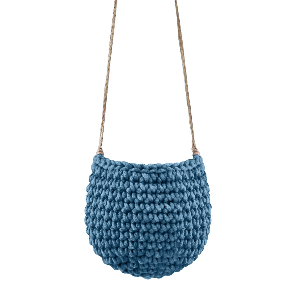 Crochet hanging basket, Small | PETROL - Zuri House