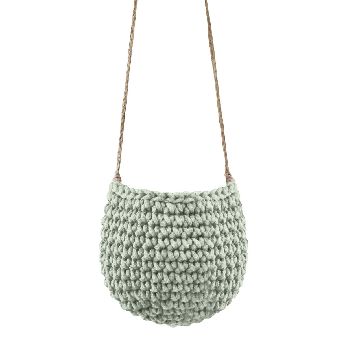 Crochet hanging basket, Small | SAGE - Zuri House
