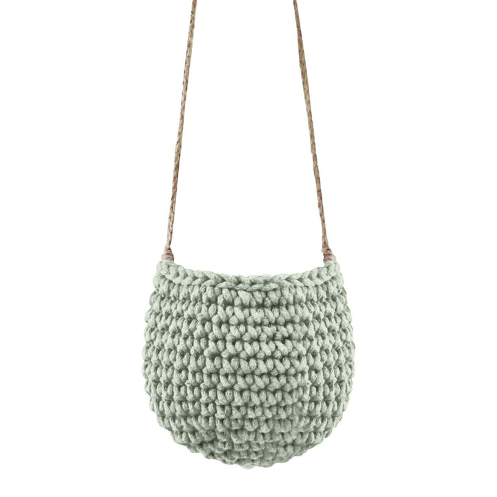 Crochet hanging basket, Small | SAGE - Zuri House