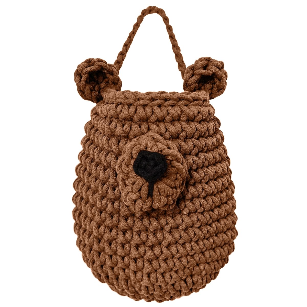 Crochet Hanging Bear Basket | CINNAMON - Zuri House