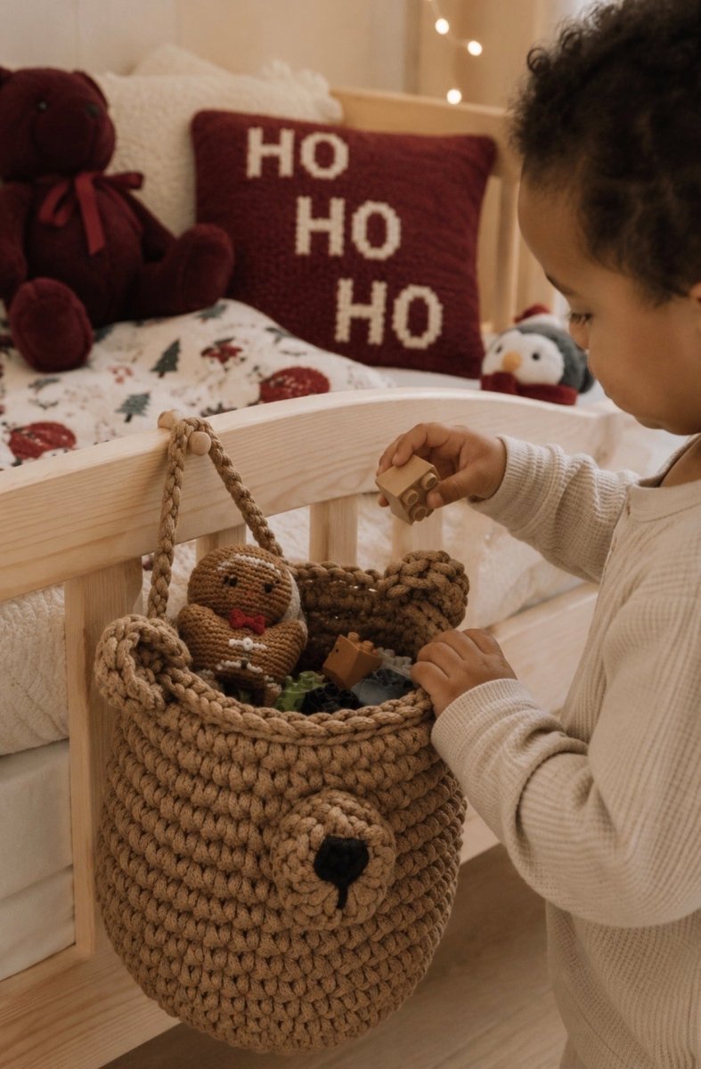 Crochet Hanging Bear Basket | TOFFEE - Zuri House