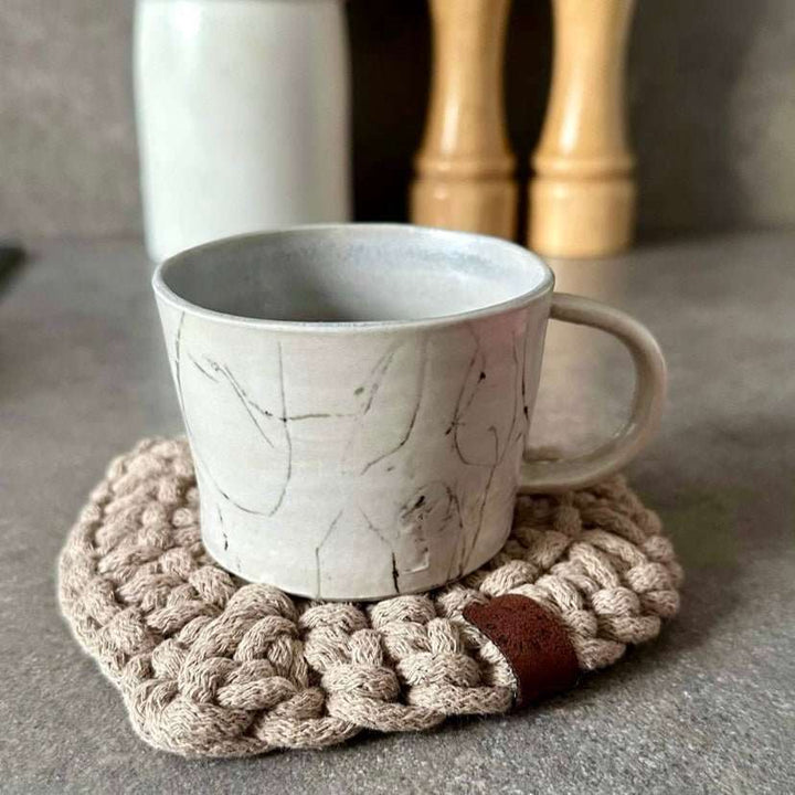 Crochet heart coasters | Colour options - Zuri House