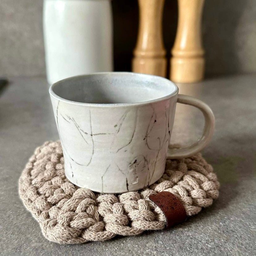 Crochet heart coasters | Colour options - Zuri House