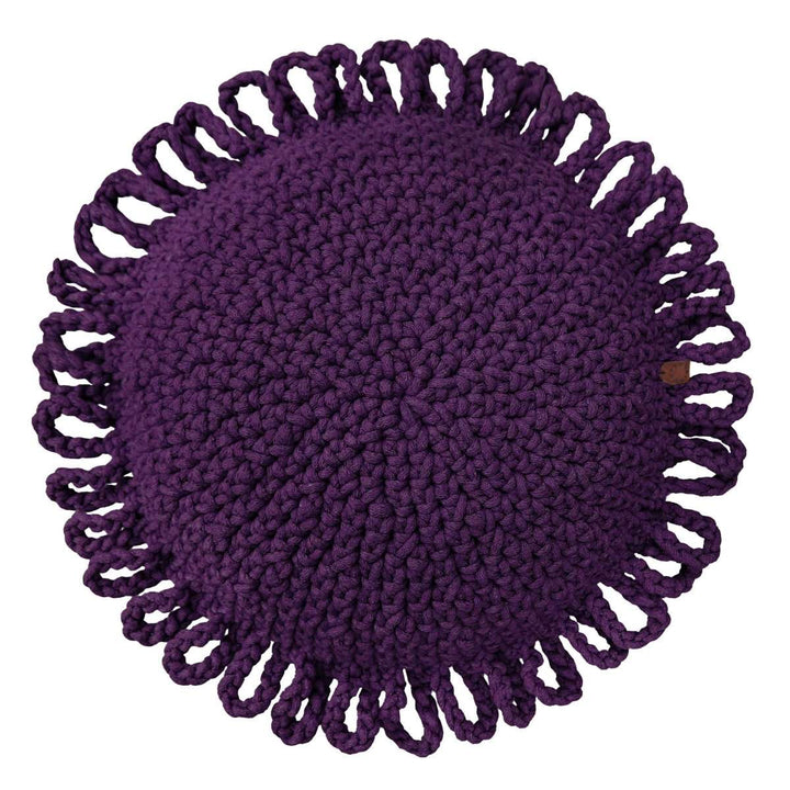 Crochet kids cushion FUN | AUBERGINE - Zuri House
