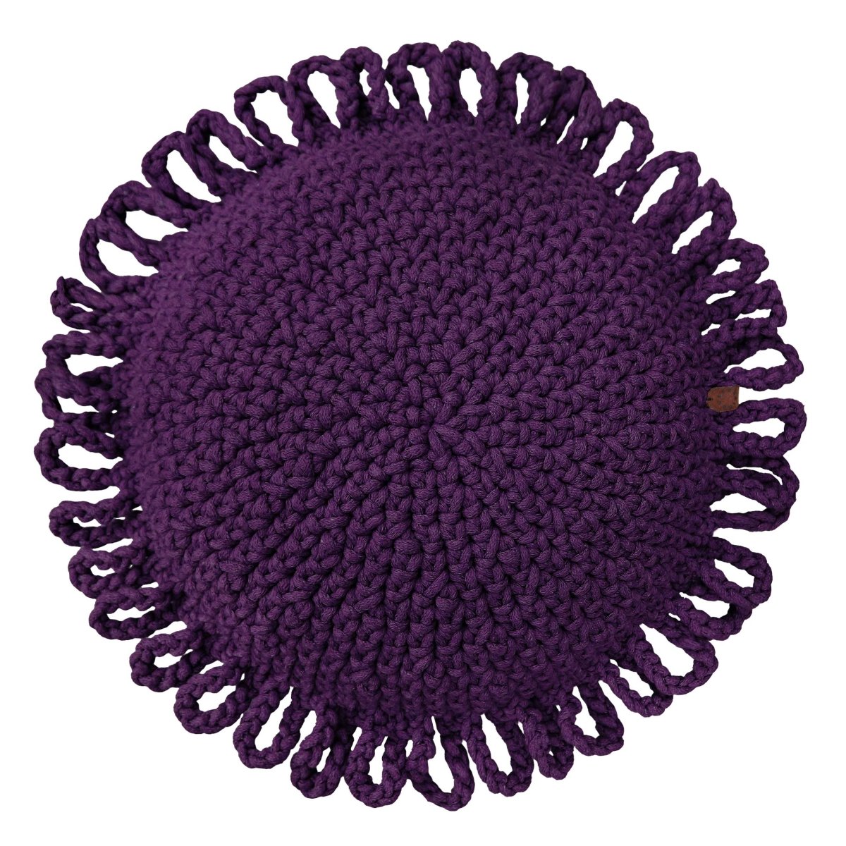 Crochet kids cushion FUN | AUBERGINE - Zuri House