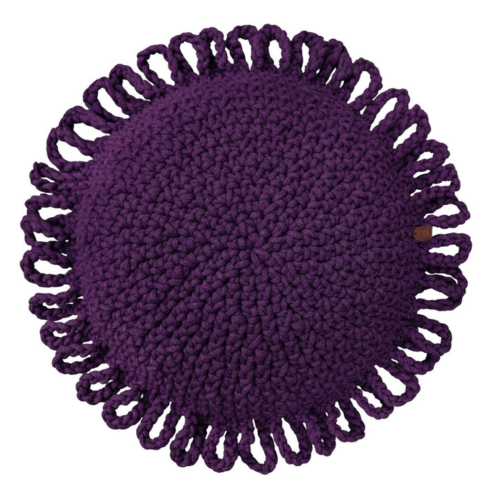 Crochet kids cushion FUN | AUBERGINE - Zuri House
