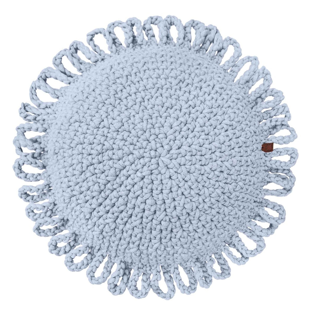 Crochet kids cushion FUN | BABY BLUE - Zuri House