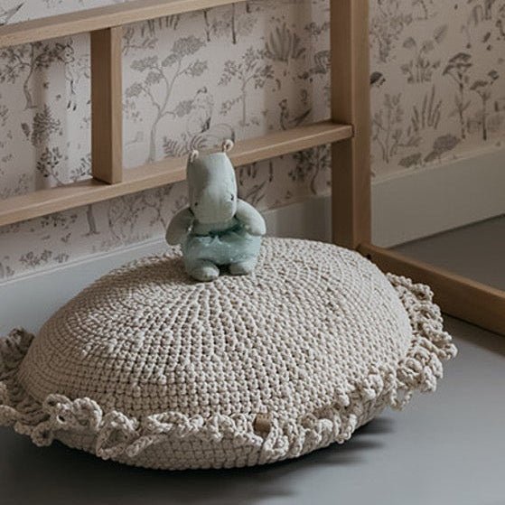 Crochet kids cushion FUN | BEIGE - Zuri House