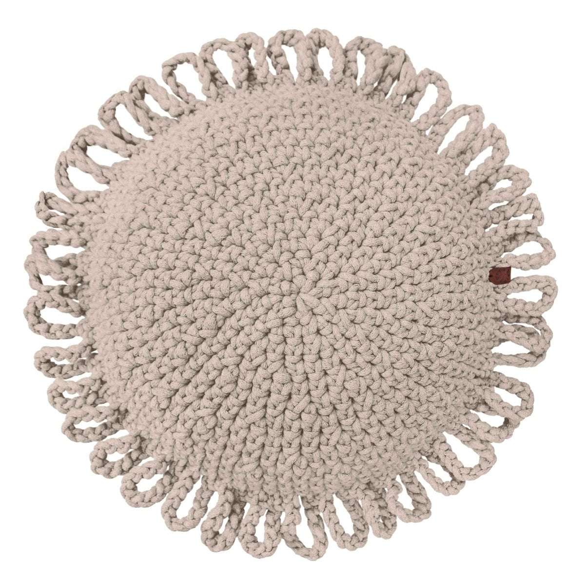 Crochet kids cushion FUN | BEIGE - Zuri House