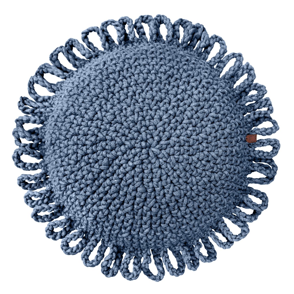 Crochet kids cushion FUN | DENIM BLUE - Zuri House