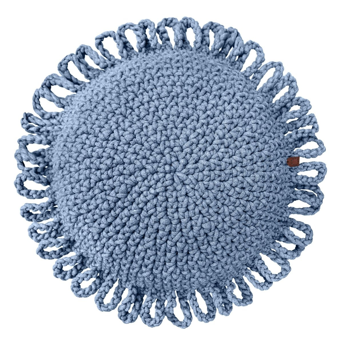 Crochet kids cushion FUN | LIGHT DENIM - Zuri House