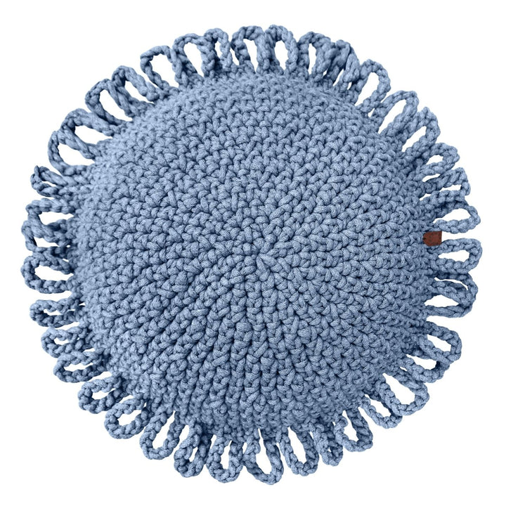 Crochet kids cushion FUN | LIGHT DENIM - Zuri House