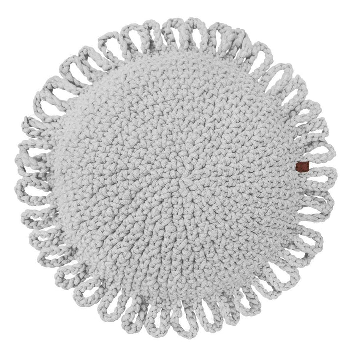 Crochet kids cushion FUN | LIGHT GREY - Zuri House