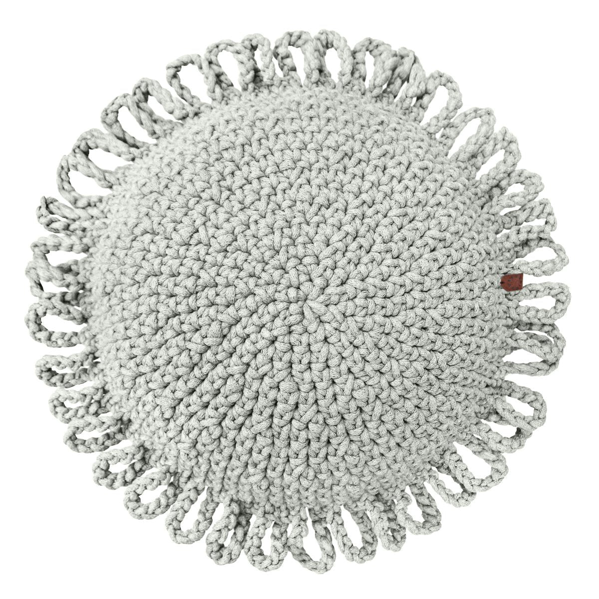Crochet kids cushion FUN | LIGHT OLIVE - Zuri House