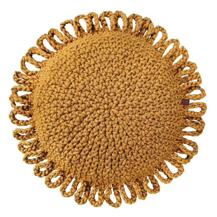 Crochet kids cushion FUN | MUSTARD - Zuri House