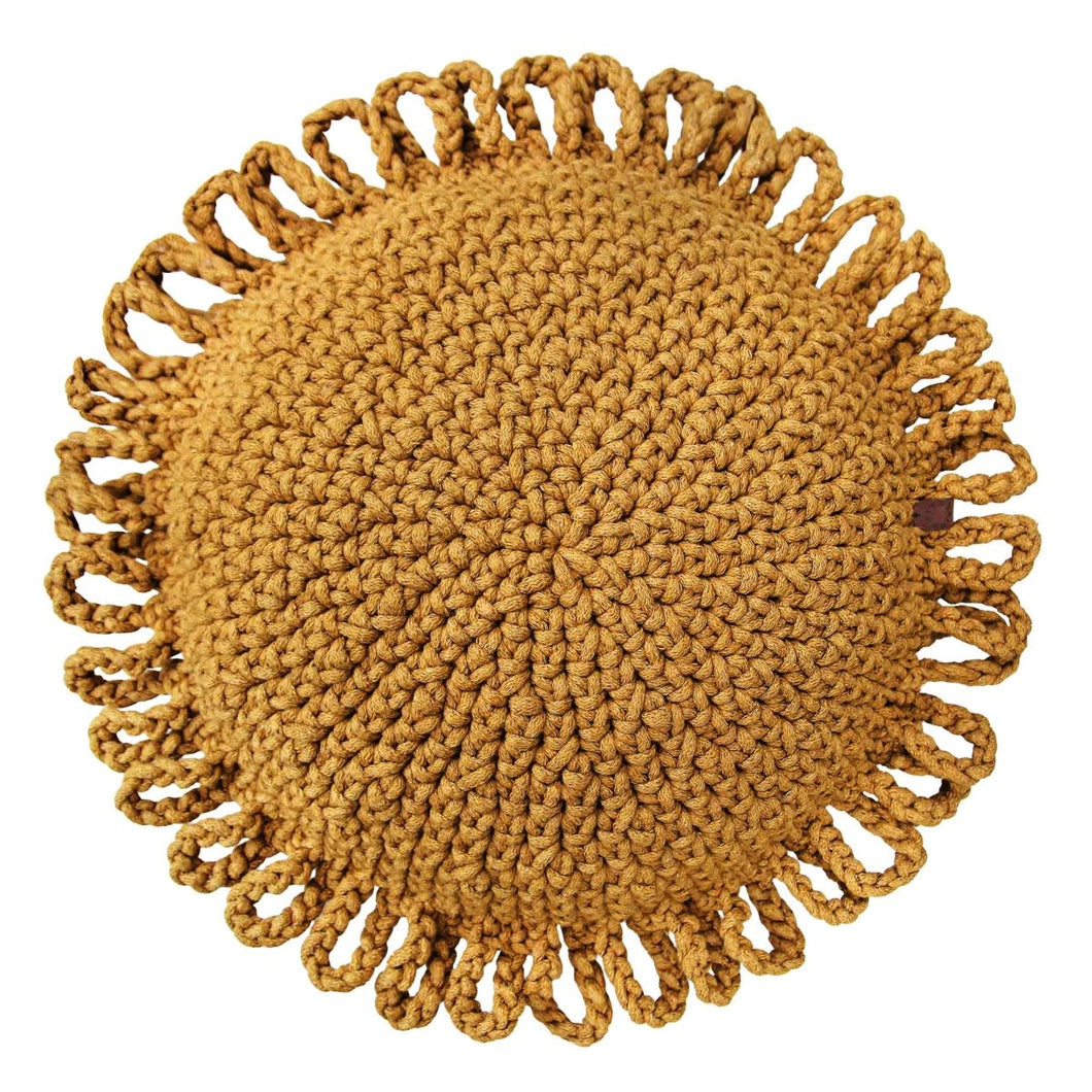 Crochet kids cushion FUN | MUSTARD - Zuri House